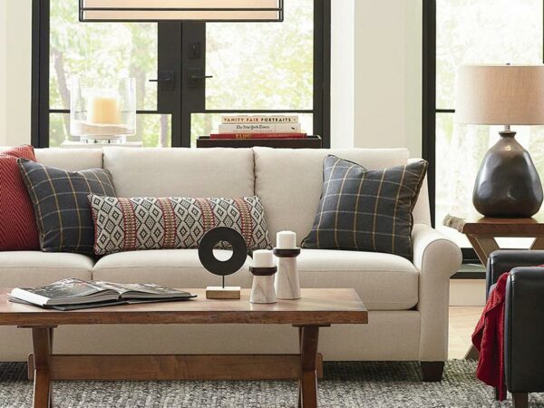 Carolina Leather Roll Arm Chair Chairs Bassett Furniture 3