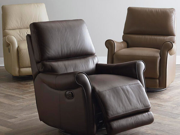 Carolina Leather Roll Arm Chair Chairs Bassett Furniture 7