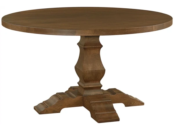 Tavern Oak Round Dining Table Dining Tables Bassett Furniture