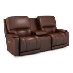 Trouper Power Reclining Loveseat w/ Headrest & Lumbar Loveseats Customizable 7