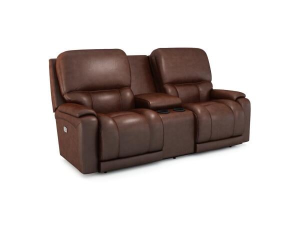 Greyson Power Reclining Loveseat w/ Headrest & Console Loveseats Customizable