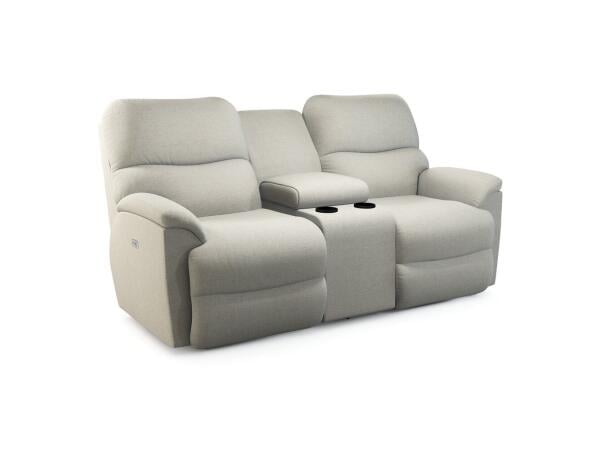 Trouper Power Reclining Loveseat w/ Console Loveseats Customizable