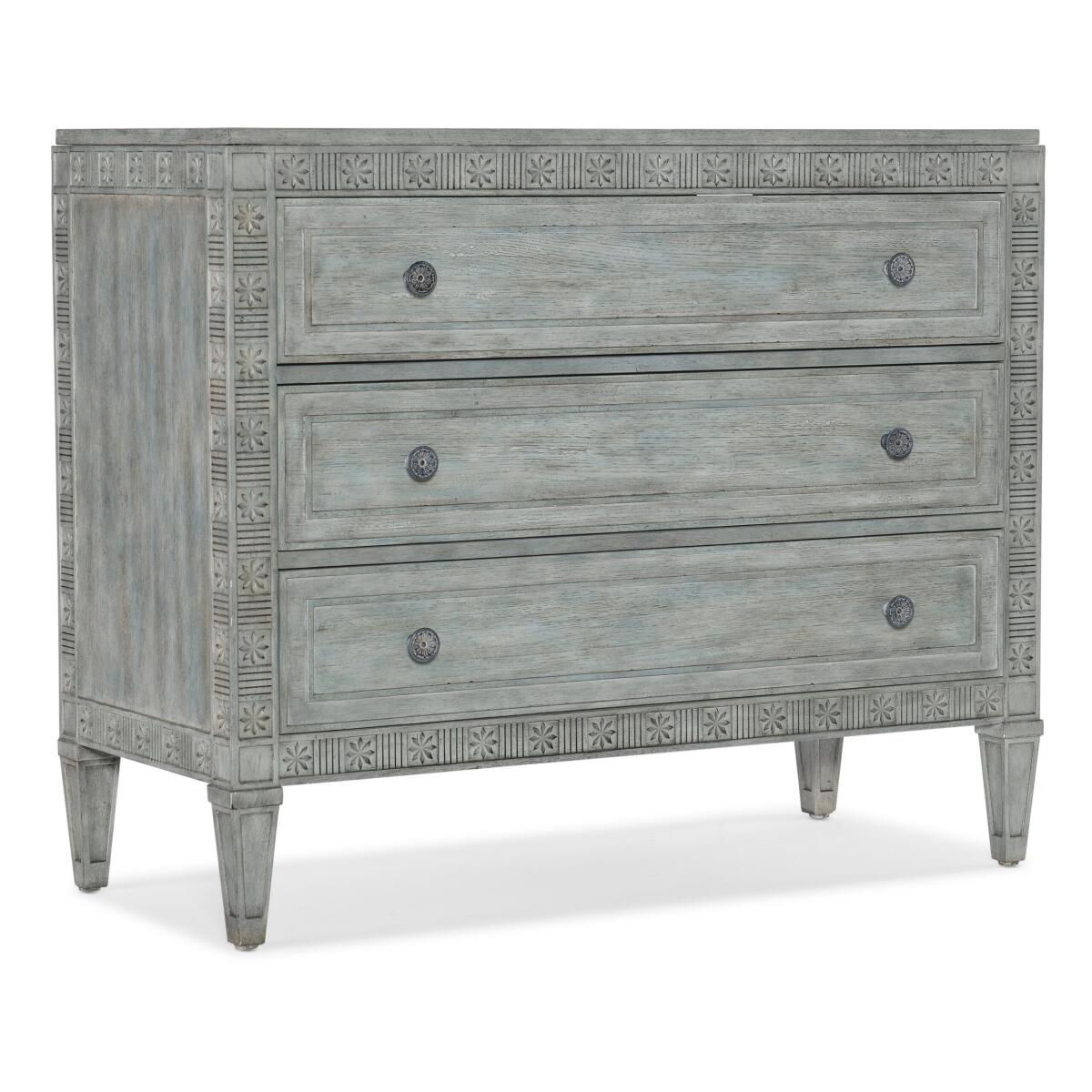 Charleston Charleston Three-Drawer Chest Accent Furniture Blues 2 Charleston Charleston Three-Drawer Chest Accent Furniture Blues 2