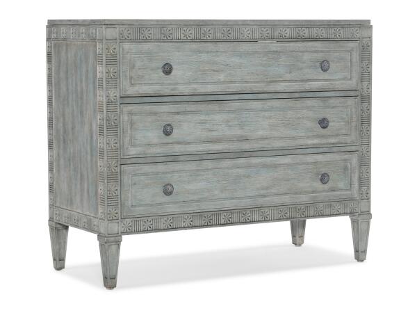 Charleston Charleston Three-Drawer Chest Accent Furniture Blues