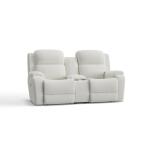 Lennon Power Wall Reclining Loveseat w/ Headrest & Console Loveseats Customizable 4