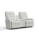 Turner Power Wall Reclining Loveseat w/ Console Headrest & Lumbar Loveseats Customizable 7