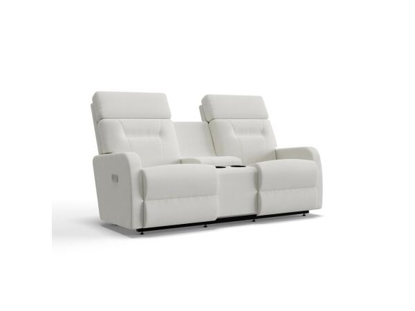 Lennon Power Wall Reclining Loveseat w/ Headrest & Console Loveseats Customizable
