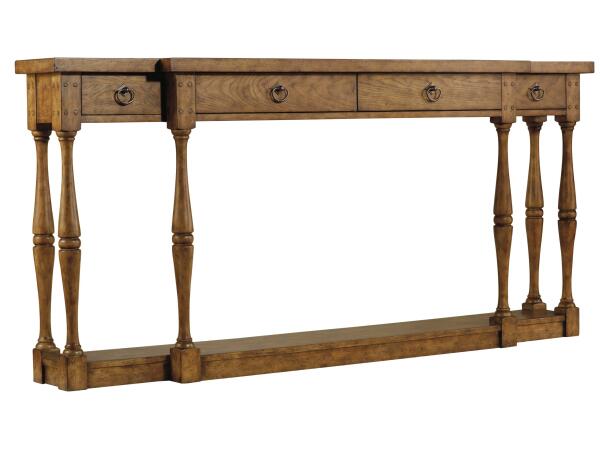 Sanctuary Sanctuary Four-Drawer Thin Console – Drift Console Tables Hooker Furniture