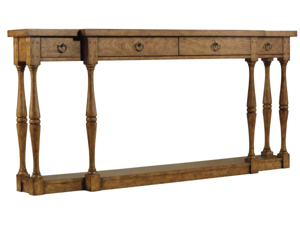 Sanctuary Sanctuary Four-Drawer Thin Console – Drift Console Tables Hooker Furniture