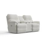 Trouper Power Reclining Loveseat w/ Headrest & Lumbar Loveseats Customizable 4