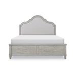 Upholstered Panel Bed, King