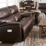 Trouper Power Reclining Loveseat w/ Headrest, Lumbar & Console