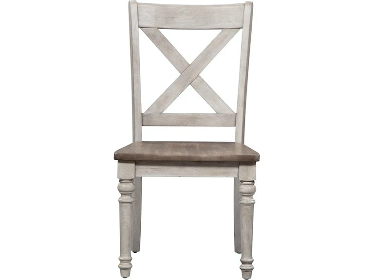Cottage Lane X Back Wood Seat Side Chair Cottage Lane X Back Wood Seat Side Chair - Image 1