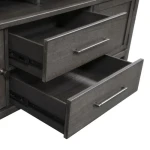 Modern Farmhouse 66 Inch Entertainment Console in Charcoal - Image 8