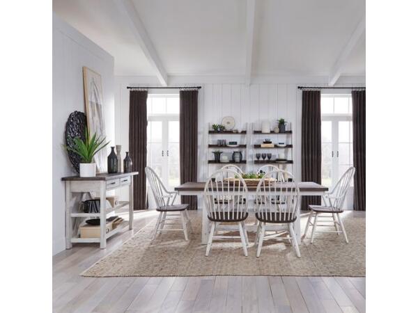 Farmhouse 7 Piece Trestle Table Set Dining Sets Liberty Furniture
