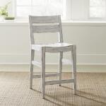 Color Nook Slat Back Counter Height Chair - White - Image 2