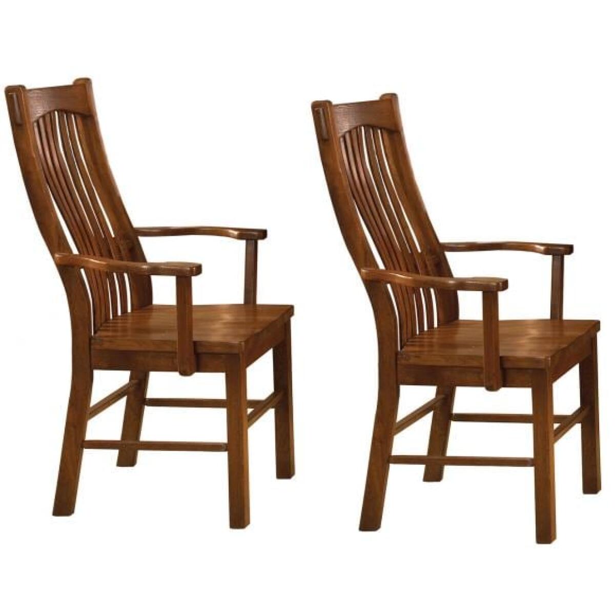 Laurelhurst Slatback Arm Chair in Mission Oak (Set of 2) Chairs & Benches A-America 2 Laurelhurst Slatback Arm Chair in Mission Oak (Set of 2) Chairs & Benches A-America 2
