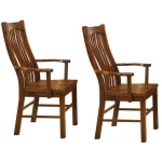 Laurelhurst Slatback Arm Chair in Mission Oak (Set of 2)