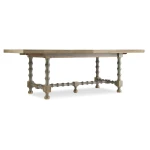 CiaoBella Ciao Bella 84in Trestle Table w/ 2-18in Leaves-Natural/Gray