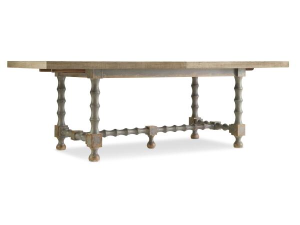 CiaoBella Ciao Bella 84in Trestle Table w/ 2-18in Leaves-Natural/Gray Dining Tables CiaoBella