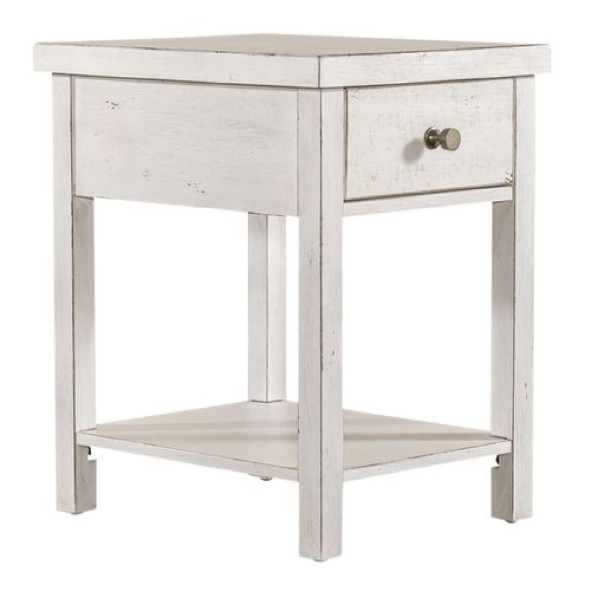 Modern Farmhouse Drawer Chair Side Table Chairside Tables Liberty Furniture 8