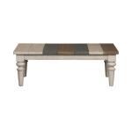 Heartland Round Ceiling Tile Cocktail Table Cocktail & Coffee Tables Antique White w/ Tobacco Tops 7