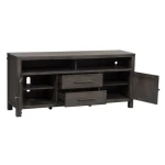 Modern Farmhouse 66 Inch Entertainment Console in Charcoal - Image 7