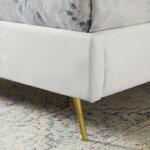 Lana Performance Velvet Wingback Platform Bed White - Image 3