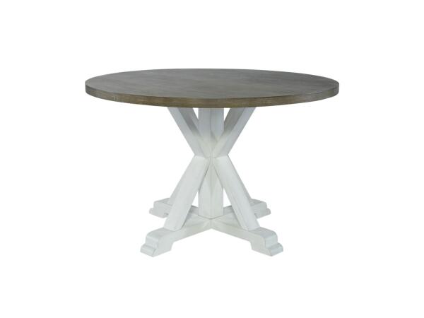 Lakeshore Single Pedestal Table- White Dining Tables Liberty Furniture