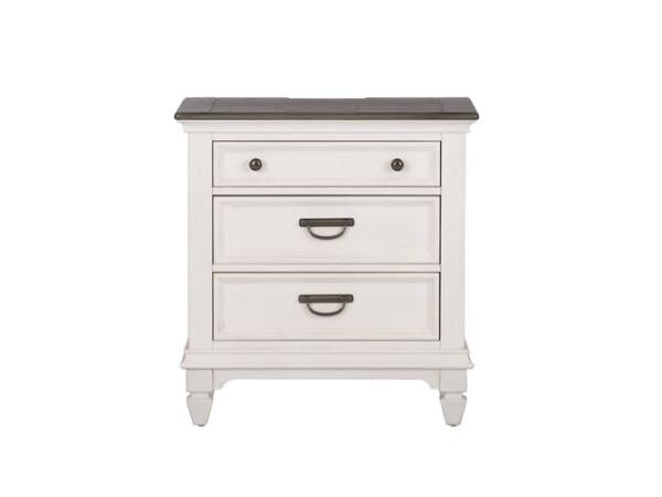 Allyson Night Stand w/ Charging Station Nightstands Customizable