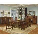 Trestle Table with Self Storing Leaves