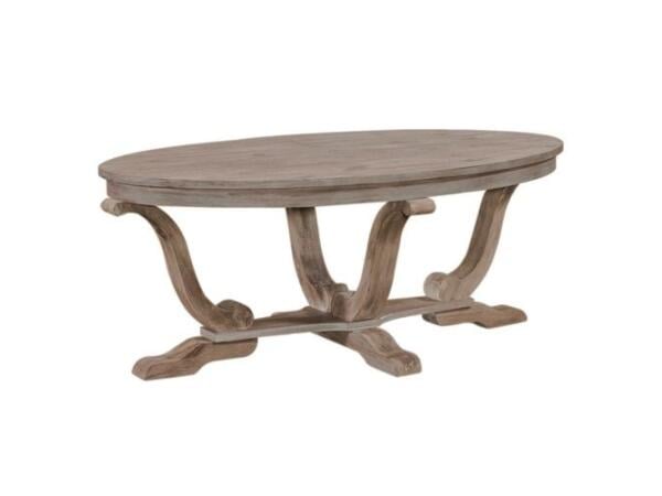 Greystone Mill Oval Cocktail Table Cocktail & Coffee Tables Liberty Furniture