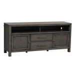 Modern Farmhouse 66 Inch Entertainment Console in Charcoal - Image 3