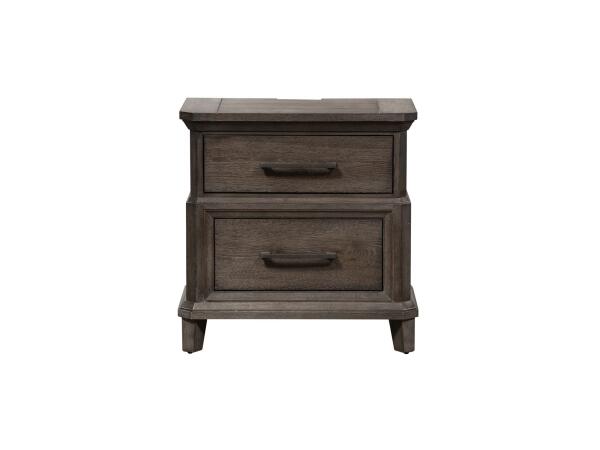 Artisan Prairie 2 Drawer Night Stand w/ Charging Station Nightstands Liberty Furniture