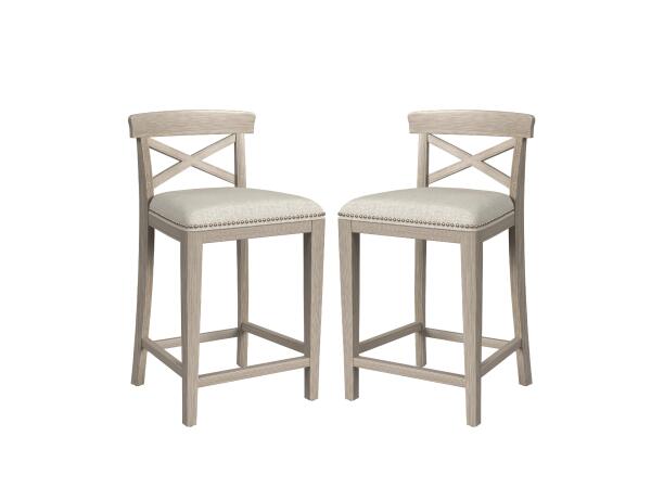 Bayview Wood Stool, Set of 2 Barstools Hillsdale Furniture