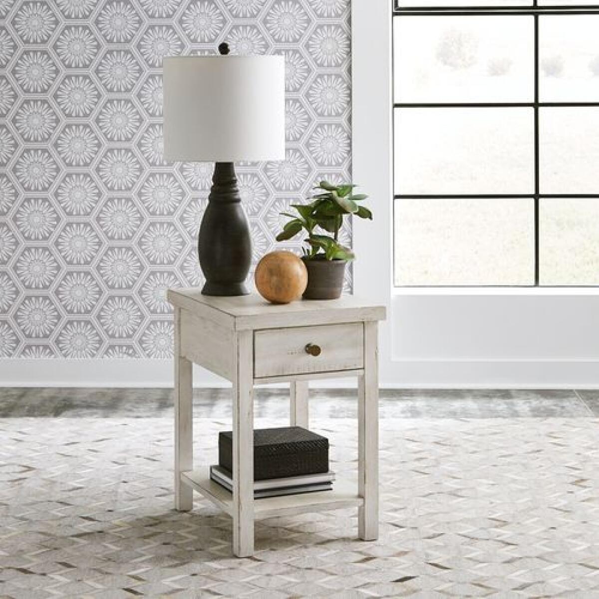 Modern Farmhouse Drawer Chair Side Table Chairside Tables Liberty Furniture 9