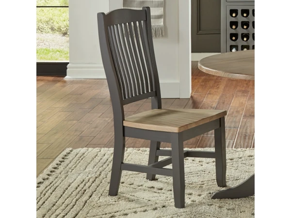A America Casual Dining Slatback Side Chair POTSP265K - Image 2