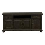 Heartland 76 Inch Tile TV Console Entertainment Stands Antique White w/ Tobacco Tops 23