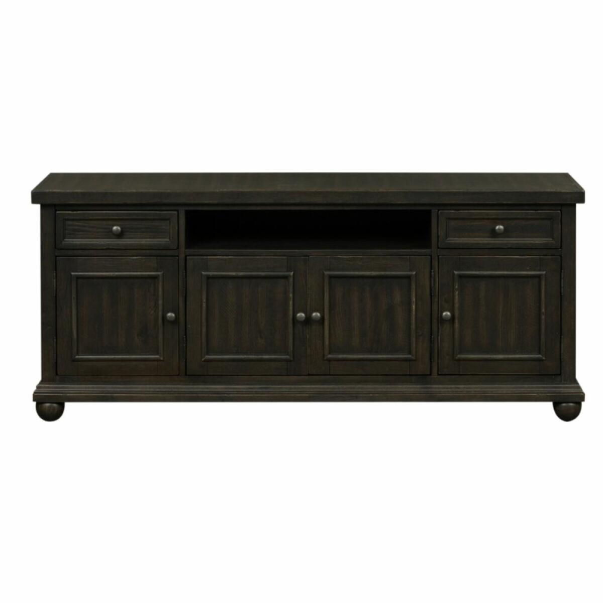 Harvest Home 66 Inch TV Console in Chalkboard Finish Harvest Home 66 Inch TV Console in Chalkboard Finish - Image 1