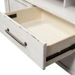 Modern Farmhouse 66 Inch Entertainment Console in White Entertainment Stands Liberty Furniture 13