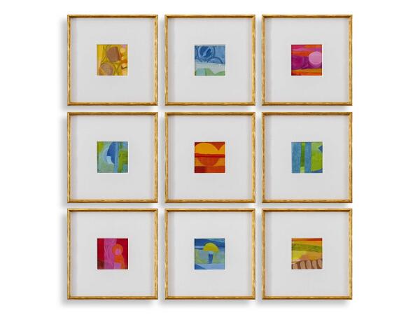 Petite Bijoux Framed Canvases – Brilliant, S/9 Art Uttermost