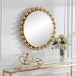 Gold Rounded Mirror Mirrors Uttermost 8