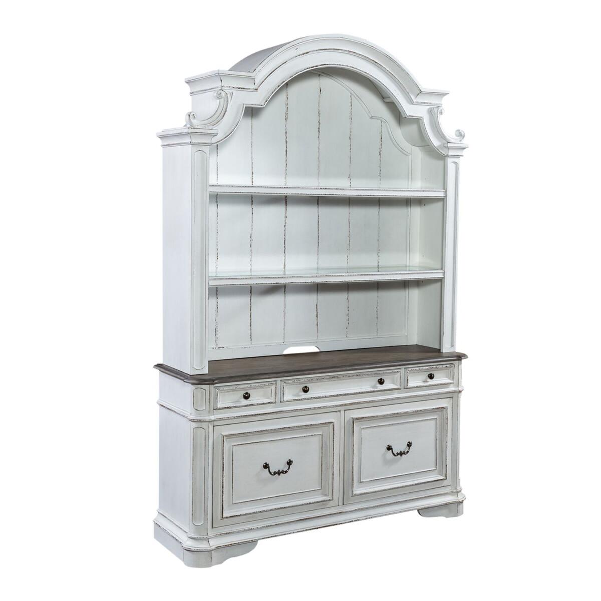 Magnolia Manor Credenza & Hutch Office Storage Liberty Furniture 2 Magnolia Manor Credenza & Hutch Office Storage Liberty Furniture 2