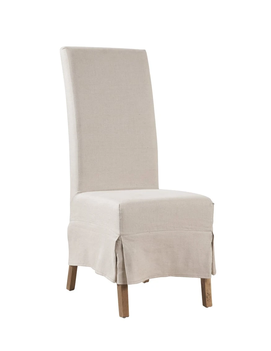 Linen Slip Covered Parsons Chair Linen Slip Covered Parsons Chair - Image 1