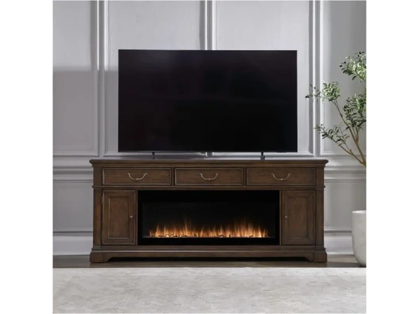 84 Inch Fireplace TV Console Entertainment Stands Liberty Furniture