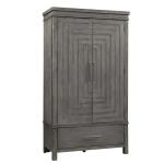 Modern Farmhouse Charcoal Armoire - Image 2