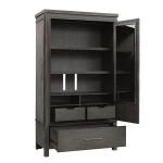 Modern Farmhouse Charcoal Armoire - Image 3