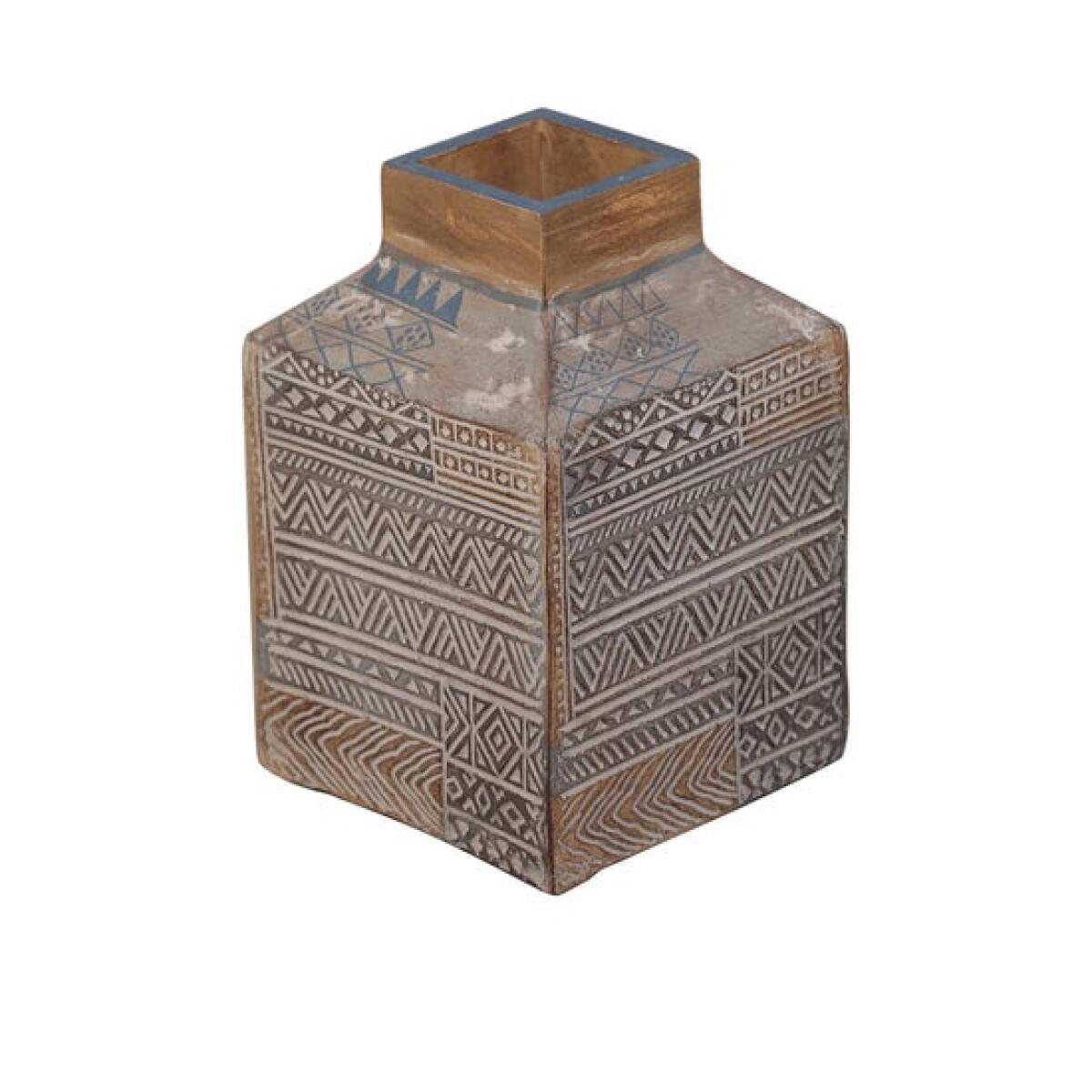 Taos Small Carved Square Vase Accents Crestview 2 Taos Small Carved Square Vase Accents Crestview 2