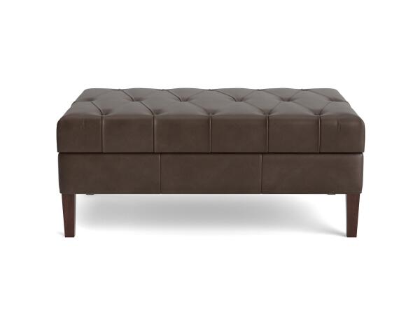 Dover Leather Rectangle Ottoman Ottomans & Poufs Bassett Furniture