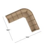 Benchmade Motion 4 Piece Reclining Leather L-Shaped Sectional Sectionals Bassett Furniture 5